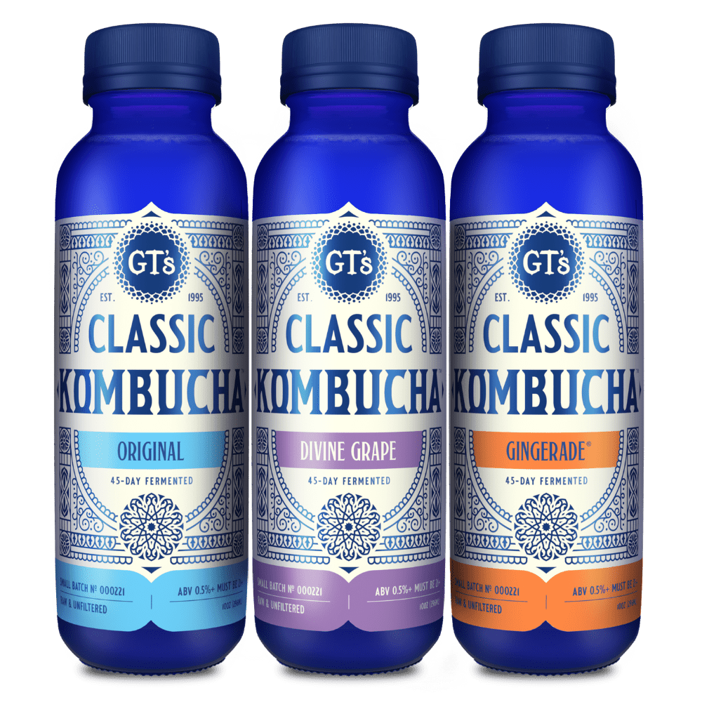GT's CLASSIC KOMBUCHA Homepage Collection Bottles