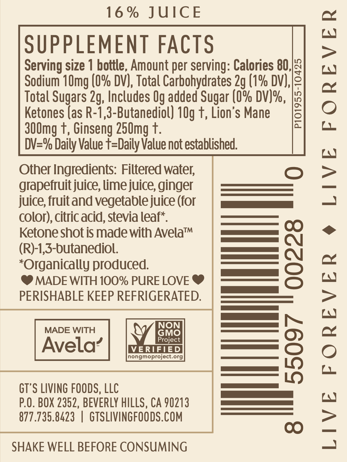 GT's Immortal, Caffeine-Free Energy Shot