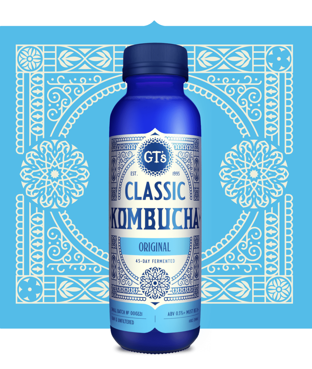GT's CLASSIC KOMBUCHA Original Bottle Render