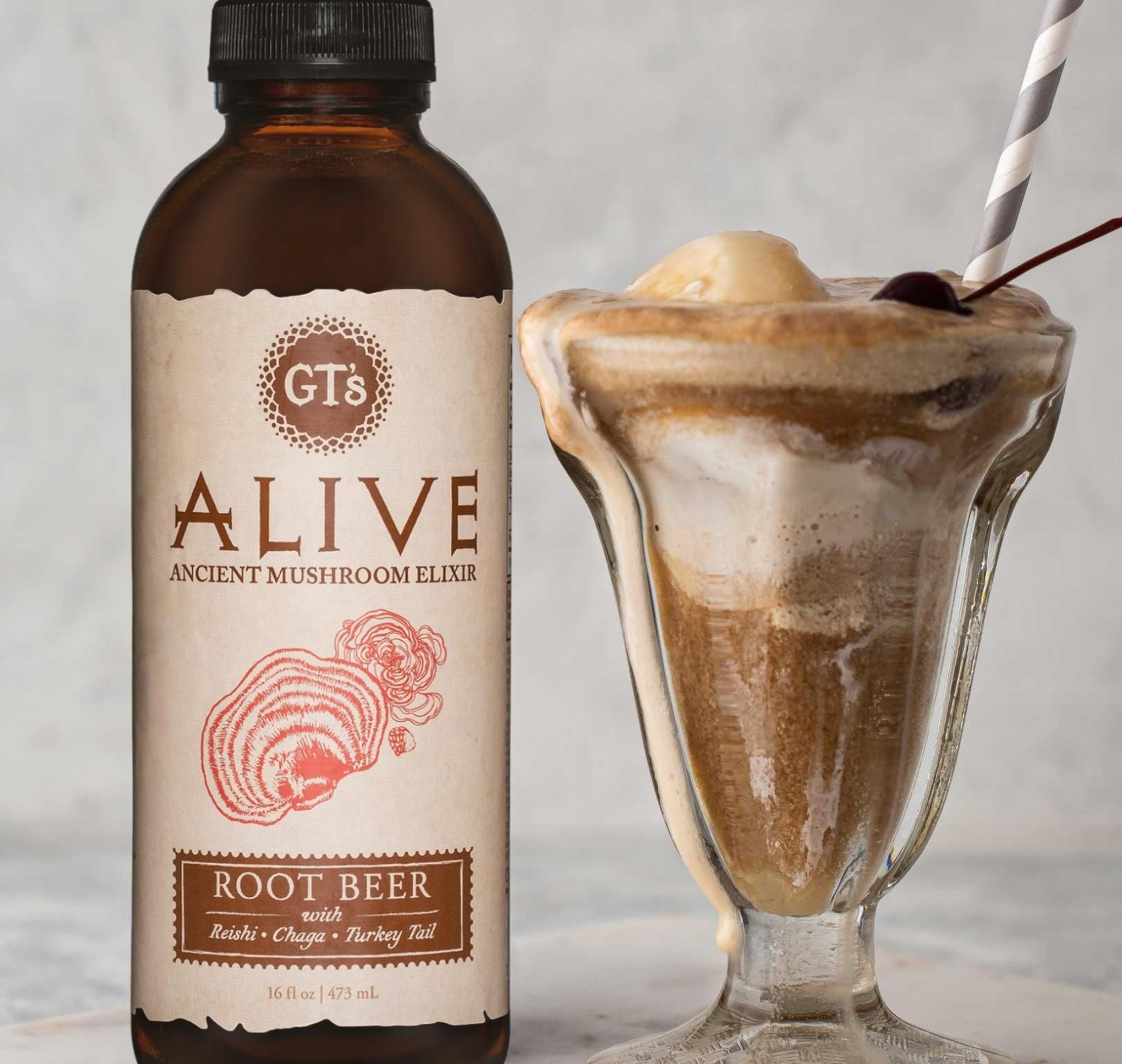 ALIVE Root Beer Float