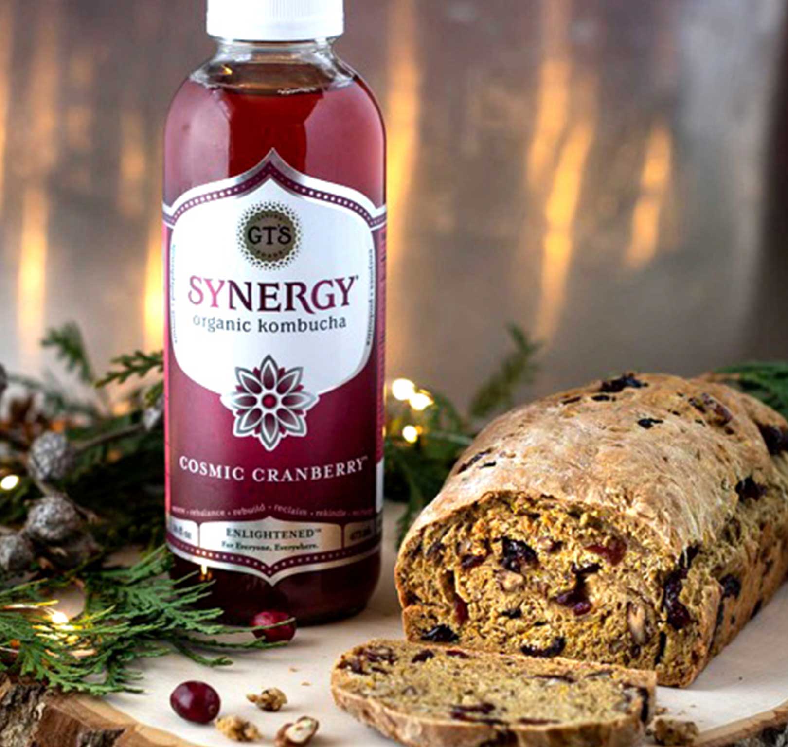 Cranberry Kombucha Pecan Bread