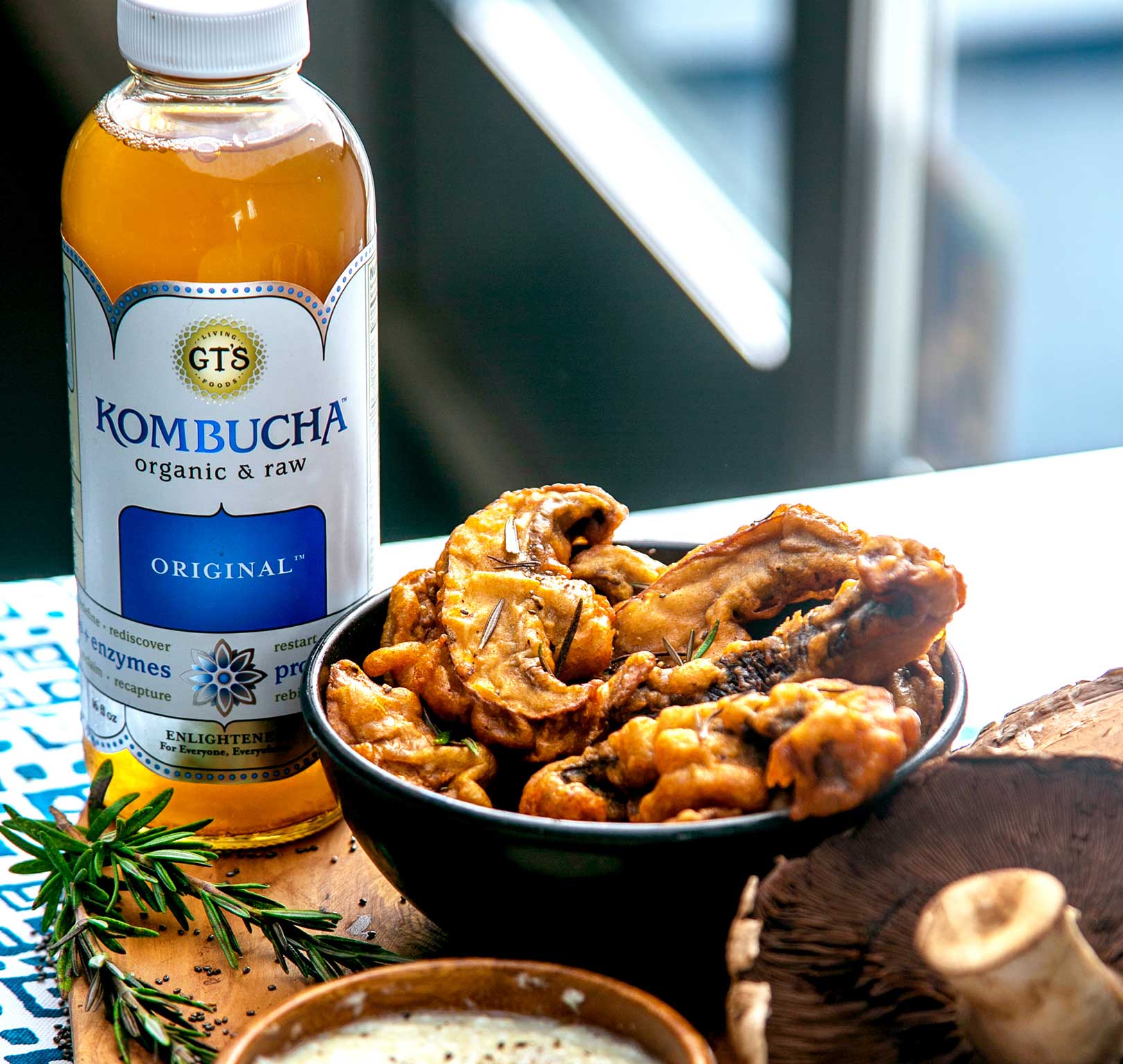 Kombucha Battered Mushroom Fries