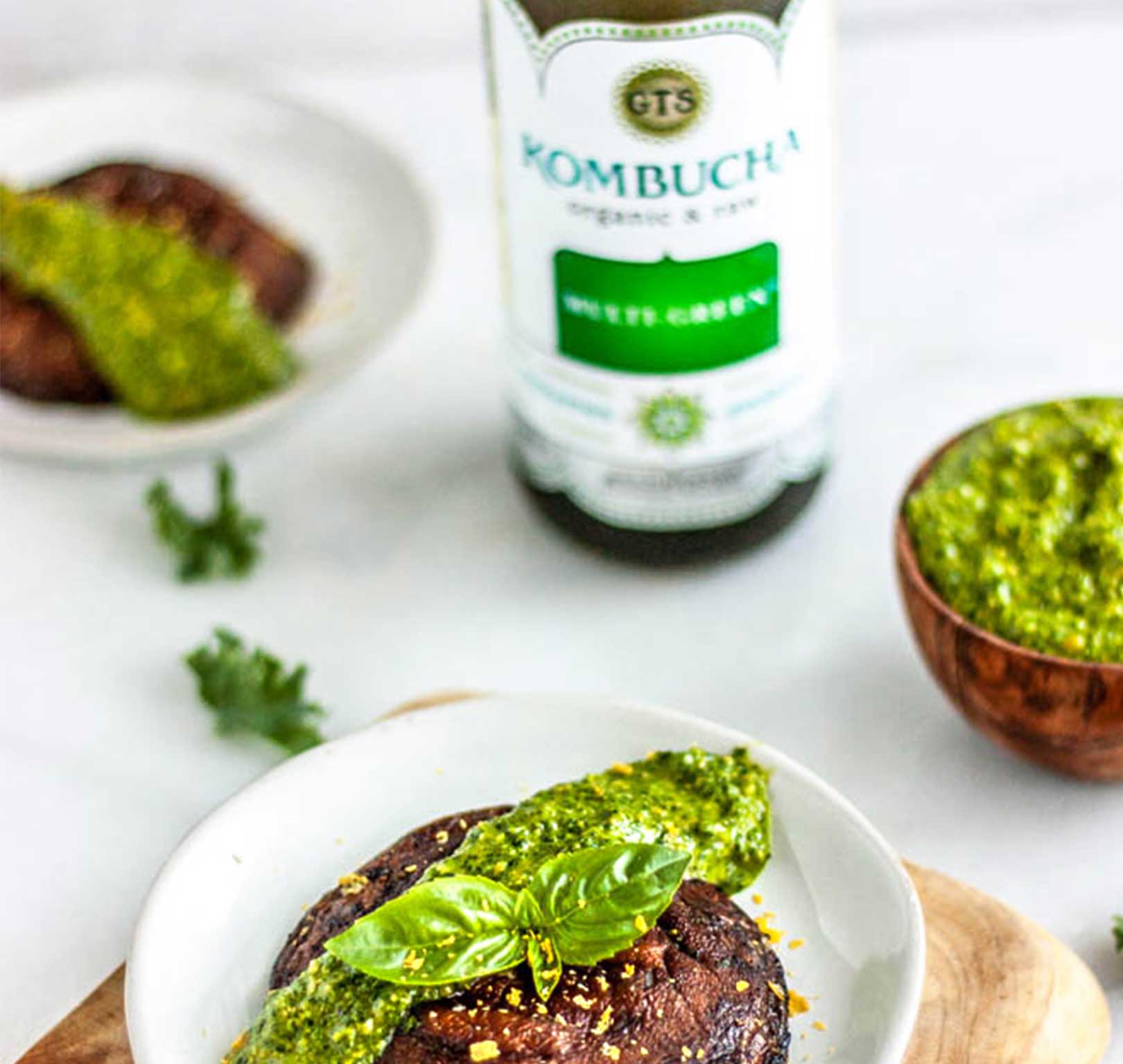 Multi-Green Pesto Portobellos